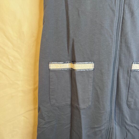 Richie House Full Zip Robe Night Dress Nightgown Short Sleeve Small Cotton Blend - Picture 5 of 9